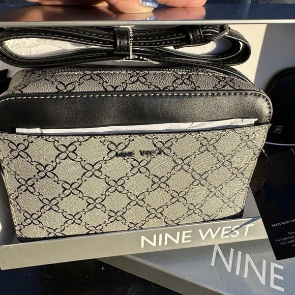 Nine West Navidad Granite Logo Mini handbag with & small wallet New Boxed Set - Picture 4 of 9
